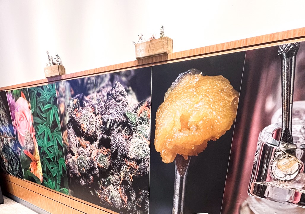 Inside Mission Dispensary Chicago Southside, Wall of Cannabis